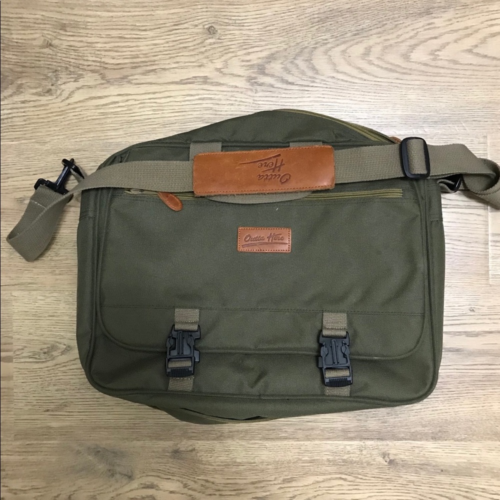 Outta Here! Green satchel